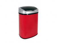 Bezdotykový odpadkový koš červený hranatý senzorový 38 L